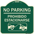 Signmission No Parking Prohibido Estacionarse W/ Car Tow Graphic Heavy-Gauge Alum Sign, 18" x 18", G-1818-23632 A-DES-G-1818-23632